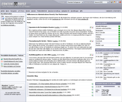 Startseite des Administrationsbereiches