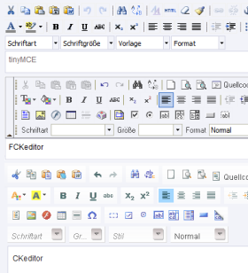 WYSIWYG-Editoren in CMS / Shop-Software