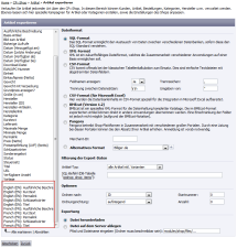 Version 2010.2: Export der Artikel in der Shop-Software CP::Shop
