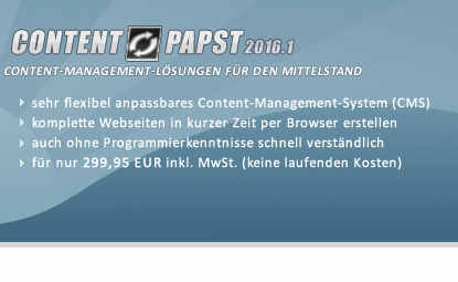 Contentpapst - Content-Management f�r den Mittelstand