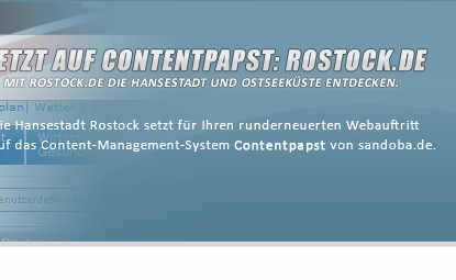 Weitere Informationen zum Relaunch von Rostock.de