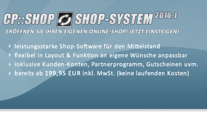 Shop-Software CP::Shop - Er�ffnen Sie Ihren eigenen Online-Shop!