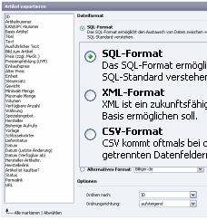 Shop-Software CP::Shop: Import und Export