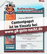G8-Gute-Nacht-Camp setzt auf Contentpapst