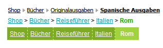 Beispiele f�r die Brotkr�mel-Navigation